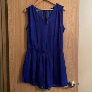 Royal blue Loft romper size S new with tags